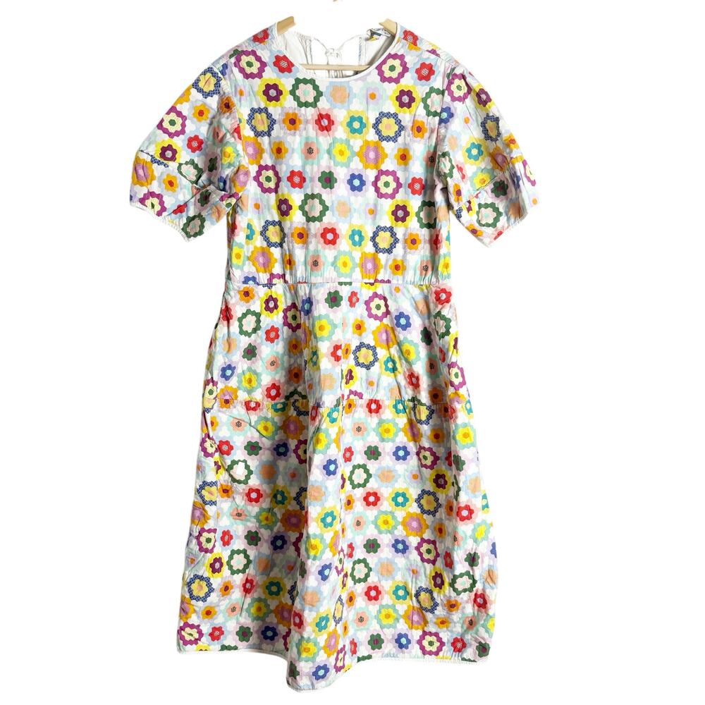 Mira Mikati White Floral Crochet Maxi Dress with Multicolor Flowers - Picture 6 of 16